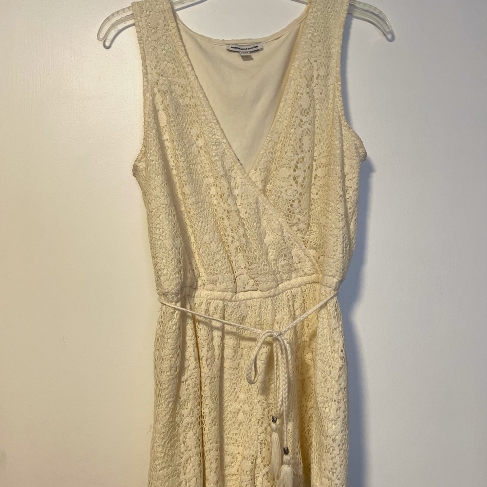 ☀️Cream tie romper
